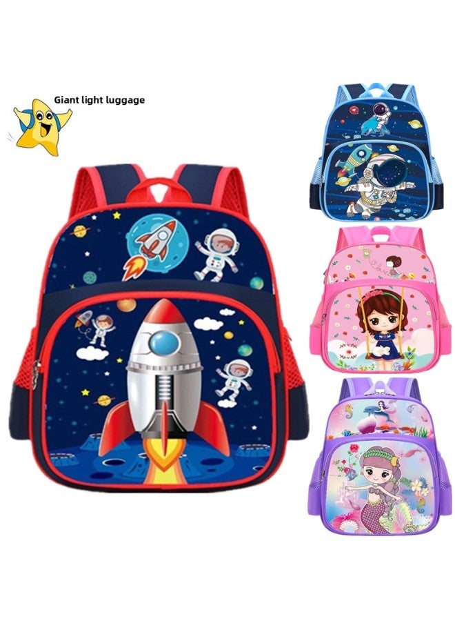 Ridge Protection Backpack For Boys And Girls Kindergarten Children's Schoolbag Suitable For 3-5 Years Old Schoolbag-Color:X-M Shuihong Kindergarten - Image 2