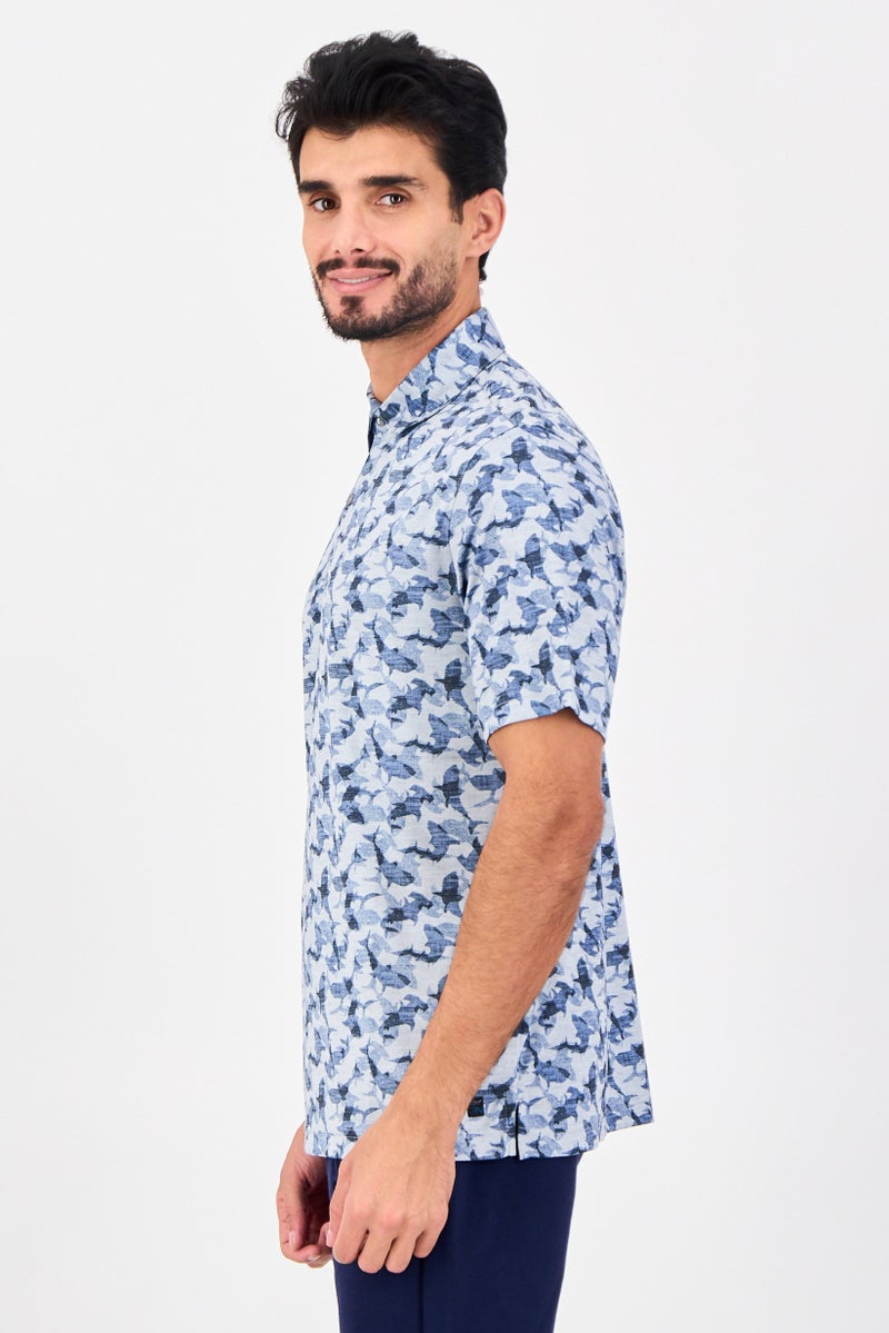 Greg Norman Men Sportswear Fit Short Sleeve Outdoor Polo Shirt, Multicolor - Image 3