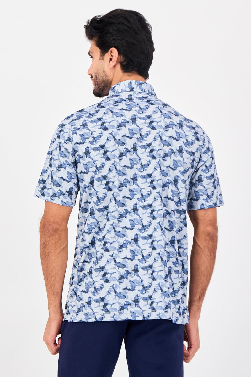 Greg Norman Men Sportswear Fit Short Sleeve Outdoor Polo Shirt, Multicolor - Image 4