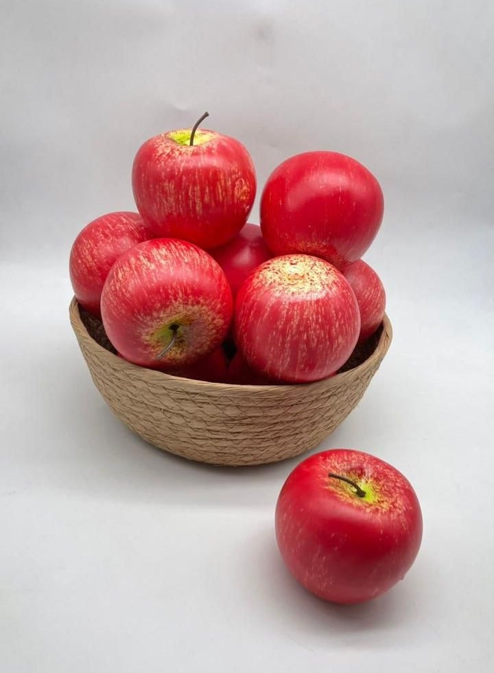 Generic Artificial Fruits (Red Apples) Excellent Quality 12 Pieces 