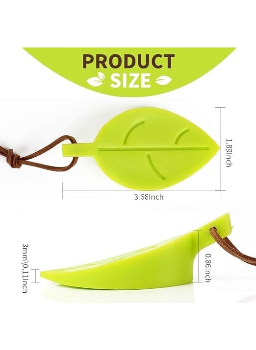 JSJPO JSJPO Silicone Leaf Shape Home Office Door Stop Stoppers Leaf Shape Door Stopper Leaf Style Secure Flexible Decorative Finger Protector Pcs 4  - Image 4