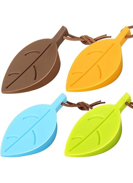 JSJPO JSJPO Silicone Leaf Shape Home Office Door Stop Stoppers Leaf Shape Door Stopper Leaf Style Secure Flexible Decorative Finger Protector Pcs 4  - Image 1