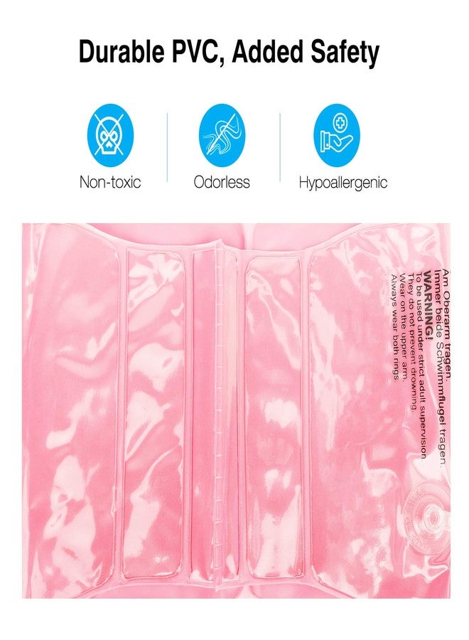 MoKo Arm Bands for Kids, Toddlers Begin to Swim Inflatable Pool Floats Sleeves, Cute Cartoon Swimming Wings Armlets Rings Floaties Tubes, Water Sports Learning Training Aids, Scallop - Image 3