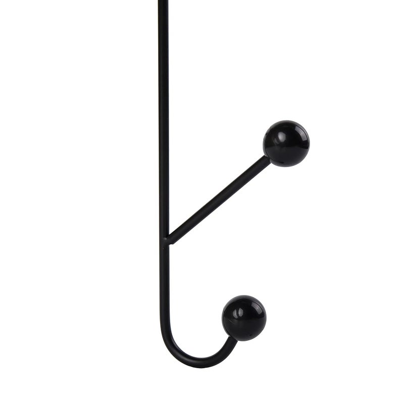 AIMERS Over The Door Hook Hanger Sturdy Metal Over Door Double Hanger Hooks for Hanging Clothing Towels Coats Hats Bag Clothes Over Door Hooks for Bathroom Living Room Black - Image 3