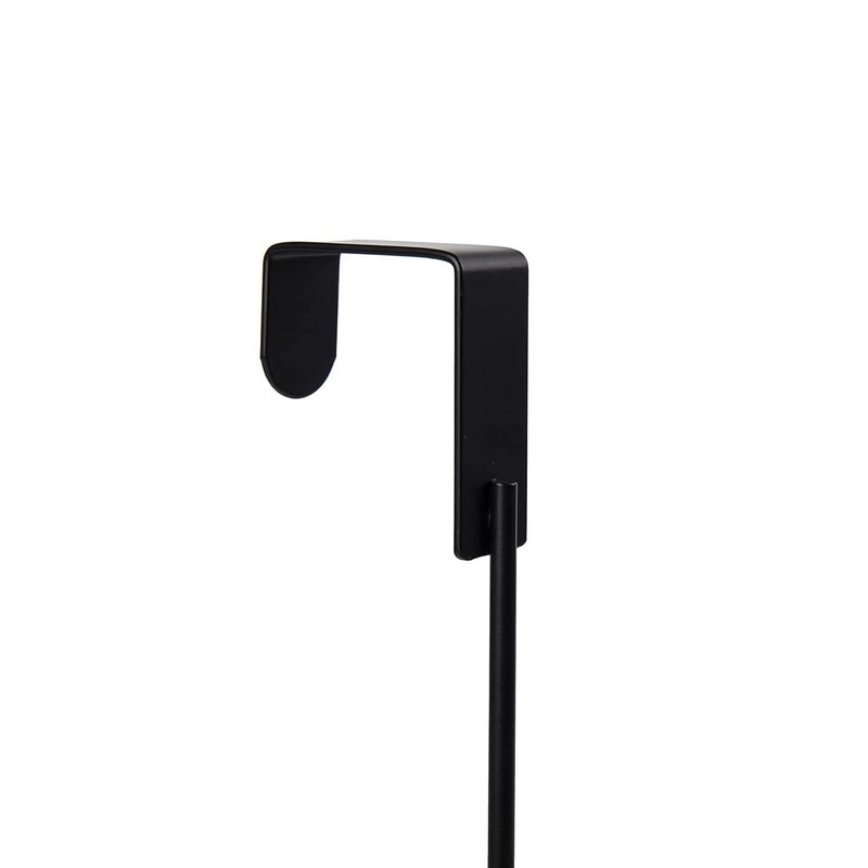 AIMERS Over The Door Hook Hanger Sturdy Metal Over Door Double Hanger Hooks for Hanging Clothing Towels Coats Hats Bag Clothes Over Door Hooks for Bathroom Living Room Black - Image 2