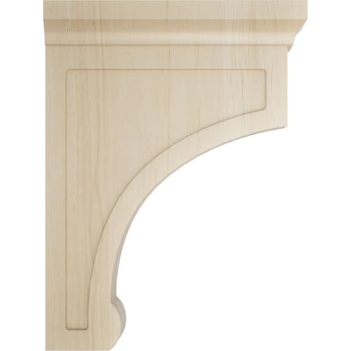 Ekena Millwork BKTW02X06X08GORW Medium Gomez Wood Wood Brackets, 2 1/2"W x 6"D x 8"H , Rubberwood - Image 3
