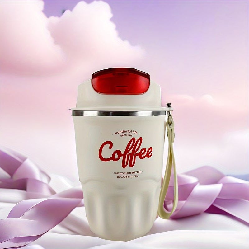 كوب قهوة من الفولاذ المقاوم للصدأ 316 سعة 360 مل، على طراز إنس، تصميم بسيط، كوب محمول - Image 5