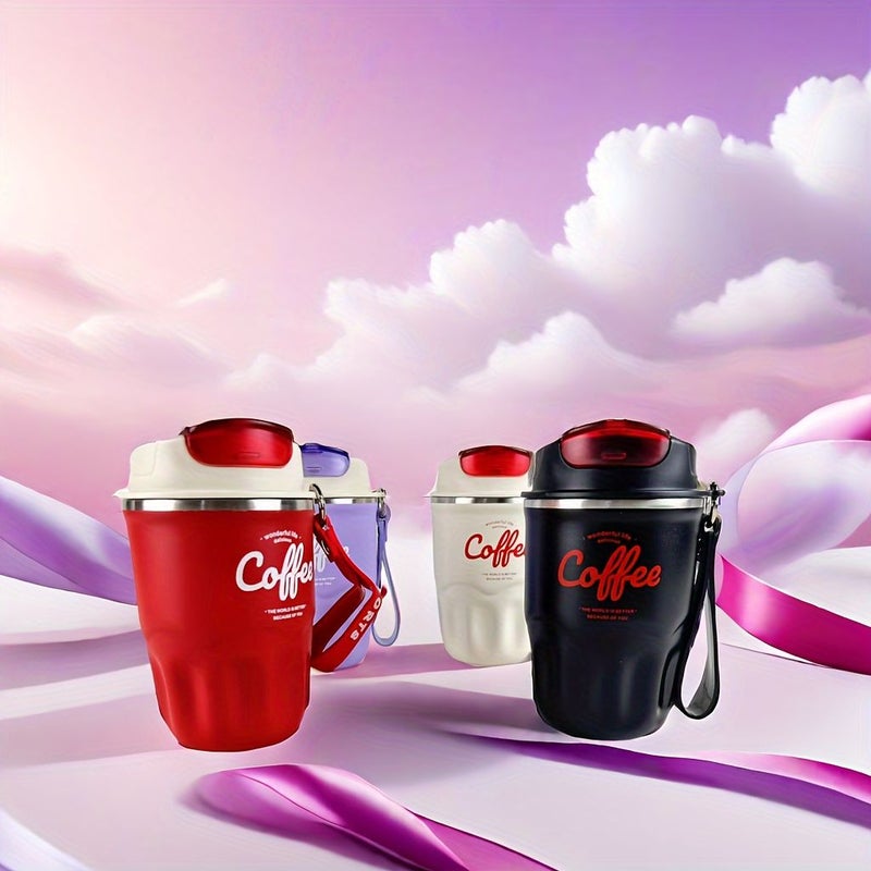 كوب قهوة من الفولاذ المقاوم للصدأ 316 سعة 360 مل، على طراز إنس، تصميم بسيط، كوب محمول - Image 1