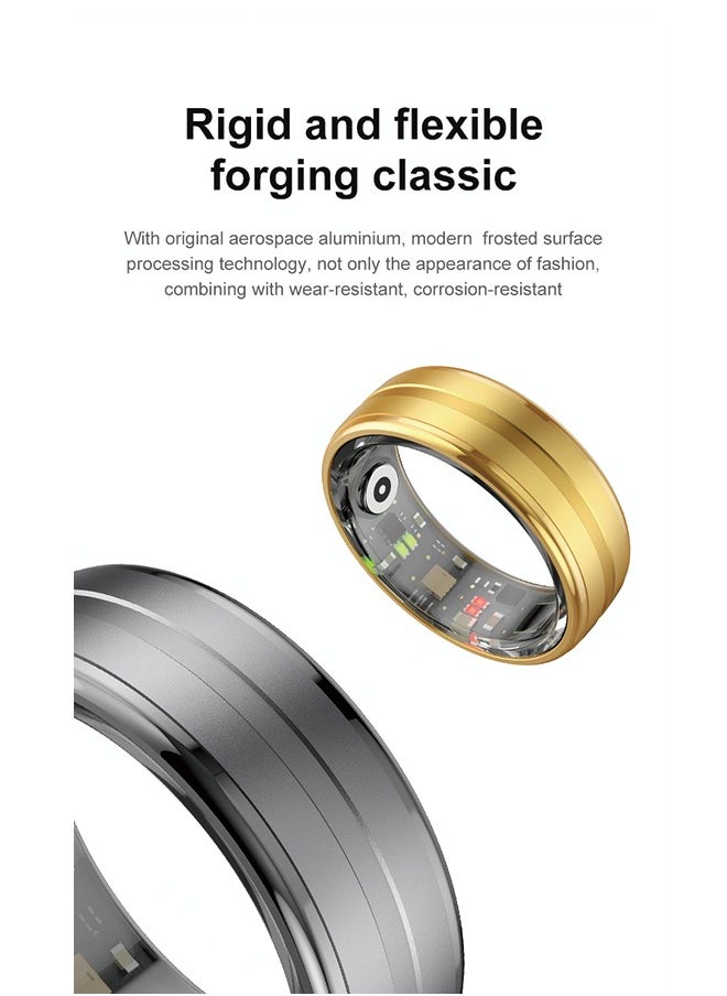 Generic - R06 QRing Smart Ring - Step Counter, Heart Rate Monitor, Blood Oxygen Saturation, Sleep Tracker, IP68 Waterproof,Comes with dedicated charging box - Image 1
