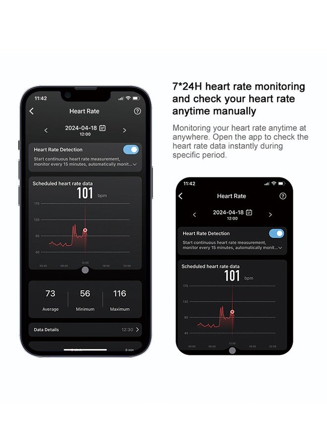 Generic - R06 QRing Smart Ring - Step Counter, Heart Rate Monitor, Blood Oxygen Saturation, Sleep Tracker, IP68 Waterproof,Comes with dedicated charging box - Image 1