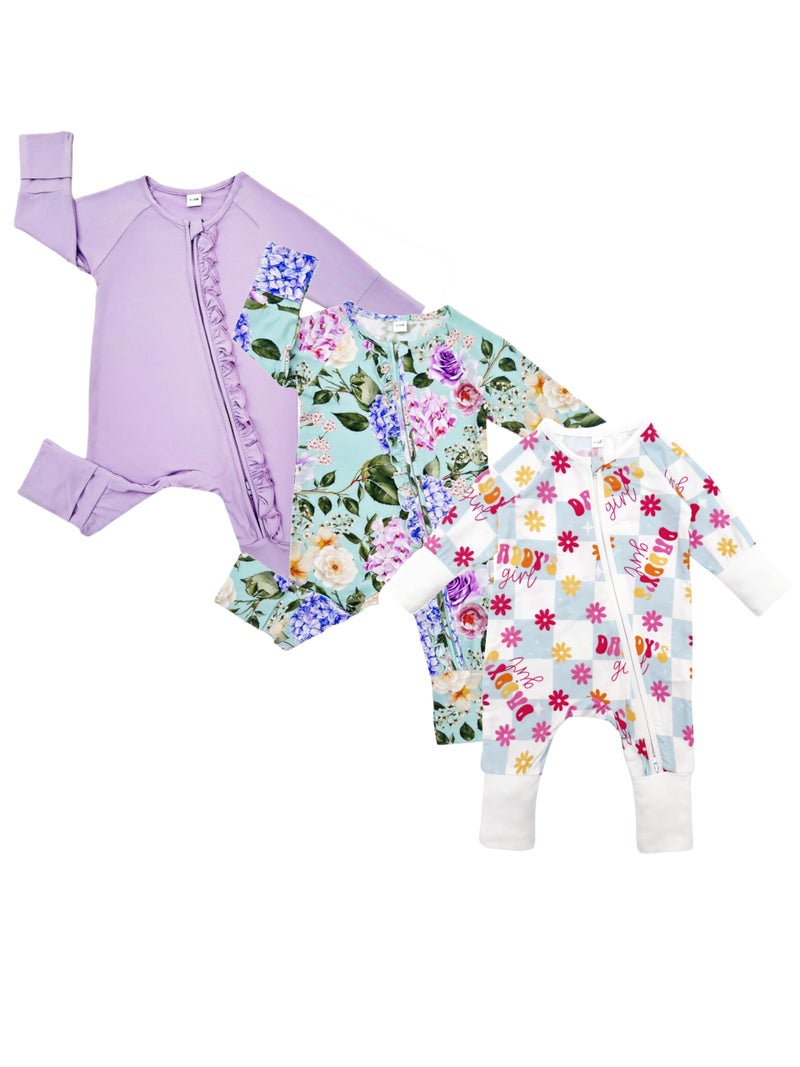 Bow Dream 3 pack Baby Boy Clothes Infant Outfits Baby girl Clothes Romper Jumpsuit Outfit 024 Months - Image 2