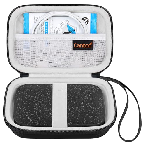 Canboc Carrying Case for HP Sprocket, KODAK Step, Lifeprint 2x3 Instant Smartphone Photo Printers - Mesh Bag, Fits Photo Paper & Cable, Black - Image 1