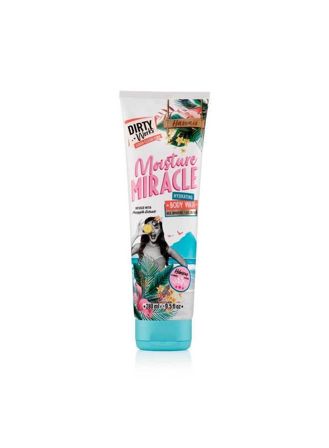Dirty Works Moisture Miracle Hydrating Body Wash, Luxury Tropical Shower Gel, 280ml - Image 1