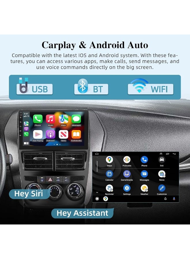 Vierex Fit Toyota Yaris Car Stereo Android Screen 2018-2022 With Apple Carplay Android Auto Wireless WiFi DSP AHD Camera Included Fast Interface QLED Manual AC (4+32GB 360D Cameras) - Image 4