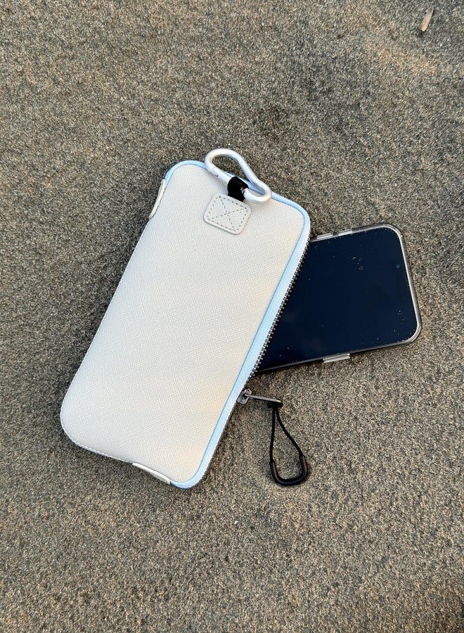 OneJoy Phone Sleeve Lightweight Cell Phone Pouch for Mobile Protection, Slim Fit and Durable, with Clip-on for Easy Carrying, Enough for 6.1" to 6.9" Cellphone [ Beige ] - Image 4