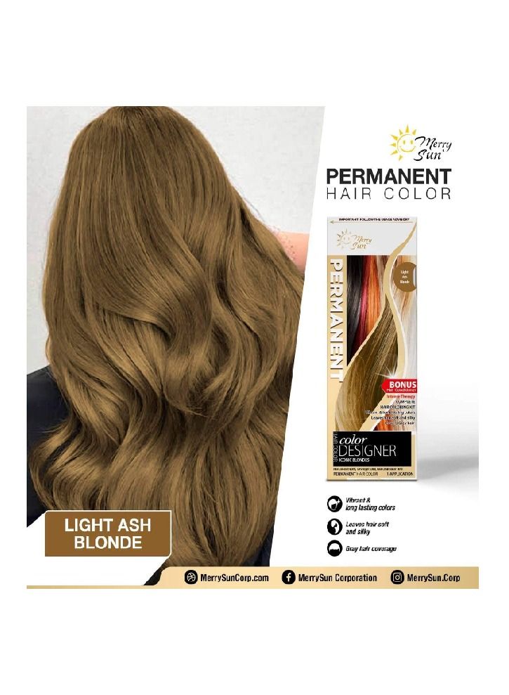 merry sun Hair Coloring Kit Light Ash Blonde - Image 2
