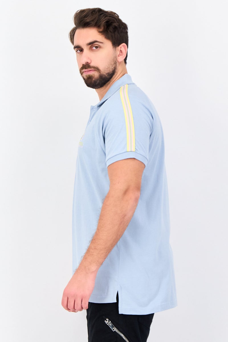 NAUTICA Men Regular Fit Embroidered Logo Short Sleeve Polo Shirt, Light Blue - Image 4