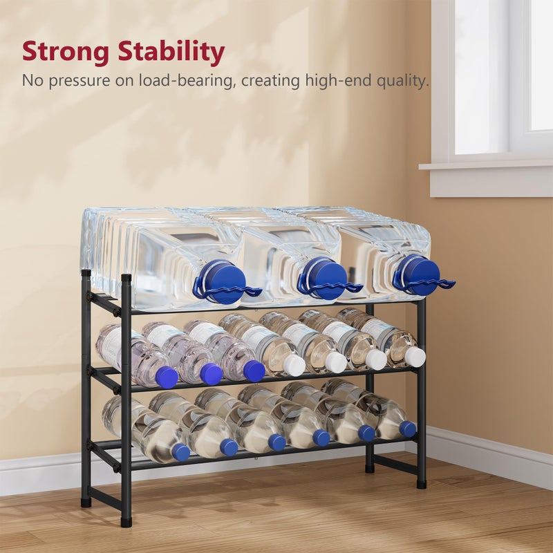 Tajsoon Expandable Shoe Rack for Closet 3 Tier, 28â€œ-41â€œAdjustable & Stackable Shoe Shelf Storage, Metal Shoe Rack Organizer for Front Door Entrance, Closet, Garage, Entryway, Black - Image 3