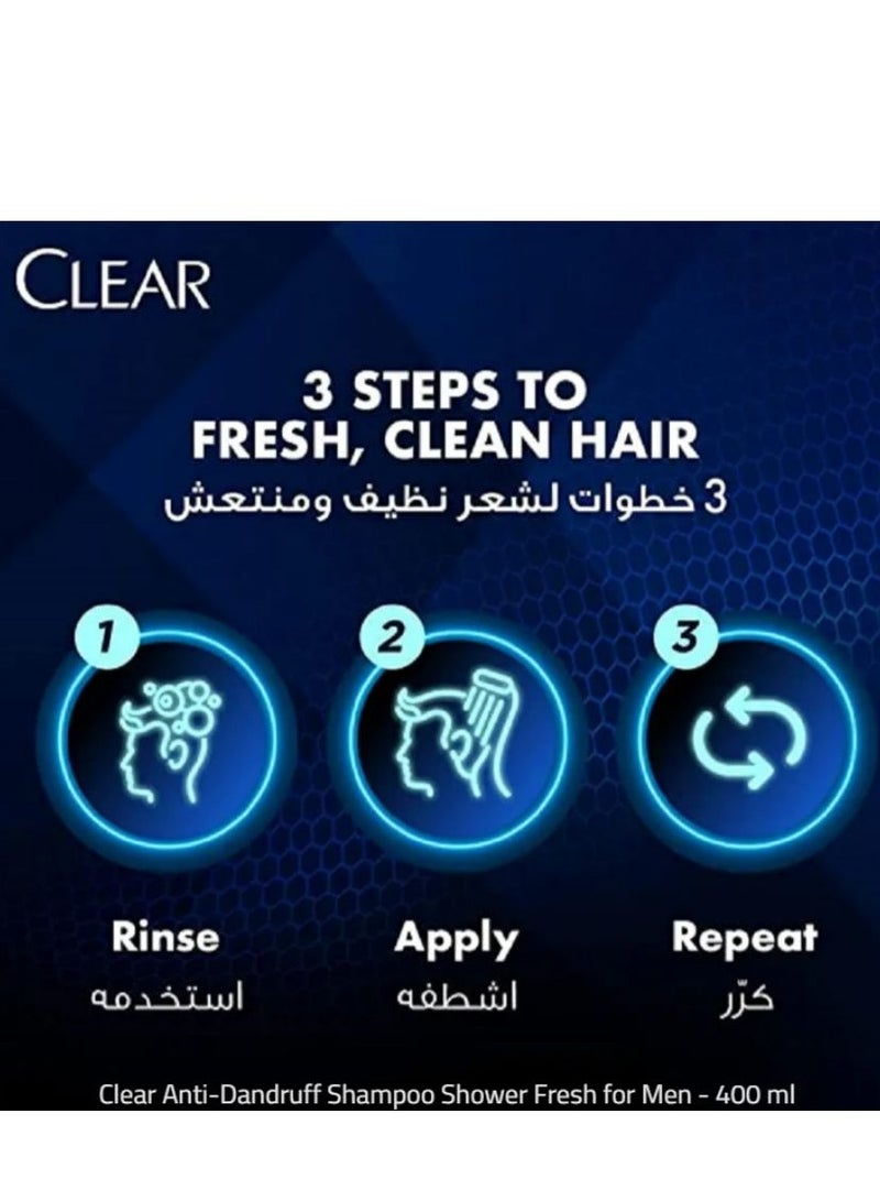 كلير شاور فريش شامبو مقاوم للقشرة للرجال، 400 مل - Image 2