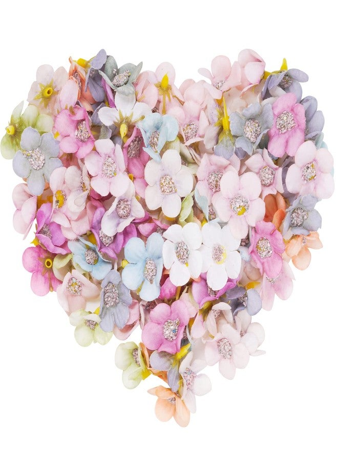 Fumwase 100 Pieces Artificial Daisy Flower Heads Mini Faux Multicolor Silk Flower Heads for DIY Crafts Headdress Home Wedding Garland Decor Accessory - Image 1