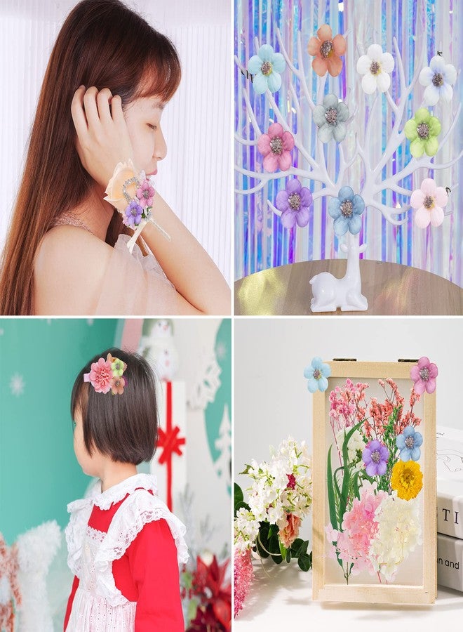 Fumwase 100 Pieces Artificial Daisy Flower Heads Mini Faux Multicolor Silk Flower Heads for DIY Crafts Headdress Home Wedding Garland Decor Accessory - Image 5