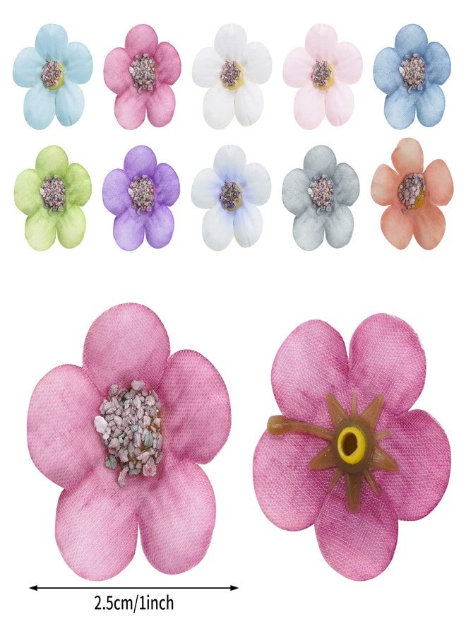 Fumwase 100 Pieces Artificial Daisy Flower Heads Mini Faux Multicolor Silk Flower Heads for DIY Crafts Headdress Home Wedding Garland Decor Accessory - Image 2