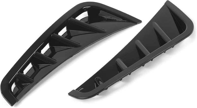 RiToEasysports Black Front Bumper Canard, ABS Material with Direct Paste Installation for Mercedes C Class W205 AMG Line 2019+ Enhances Aerodynamics and Style - Image 2
