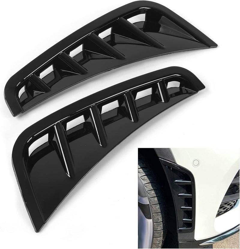 RiToEasysports Black Front Bumper Canard, ABS Material with Direct Paste Installation for Mercedes C Class W205 AMG Line 2019+ Enhances Aerodynamics and Style - Image 5