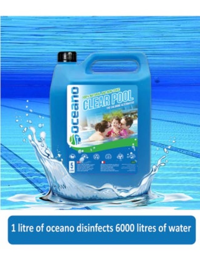 بيوناتورا بديل الكلور الطبيعي لحمامات السباحة والمنتجعات الصحية من أوشينو كلير بول، مبيد طحالب ومنظف غير سام وصديق للبيئة، آمن للأطفال والحيوانات الأليفة، محلول معالجة المياه - Image 3