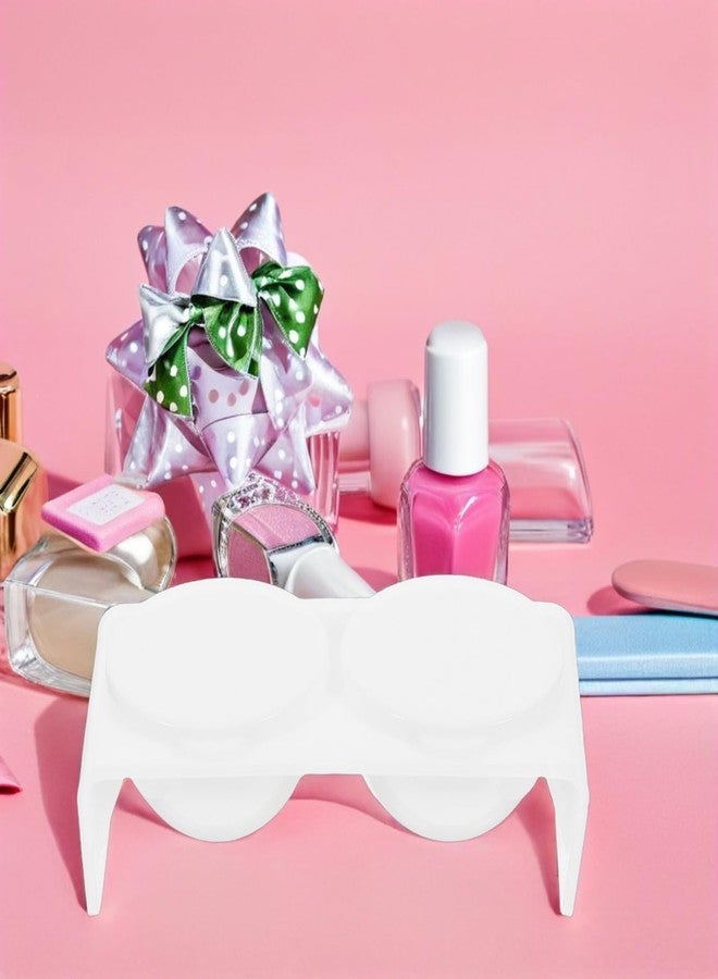 Lurrose لوروز 10 قطع أكواب مزدوجة من البلاستيك لأدوات فن الأظافر، أطباق نقع، أطباق دابين مع أغطية، أدوات فنية لصنع خليط من مسحوق الأكريليك والسوائل - Image 5