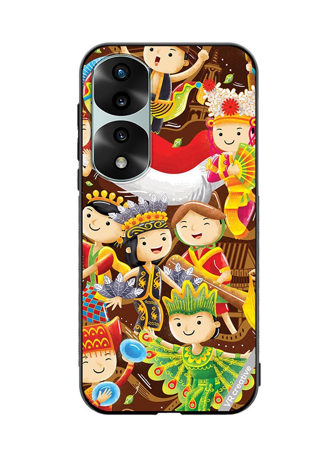 VR CREATIVE Protective Case Cover For Honor 70 Pro Indonesian Cartoon Design Multicolour - Image 1