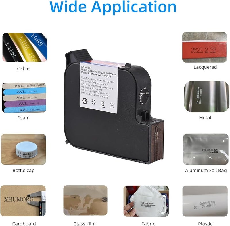 Eujgoov 45ml Large Capacity High Definition Ink Cartridge Blue For M20 T50 Handheld Inkjet Printer - Image 5