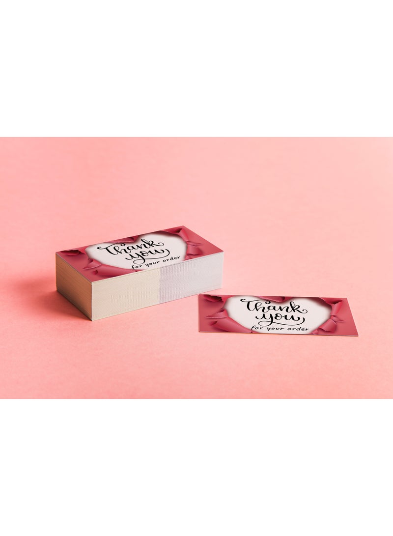 طقم كروت شكر فاخرة – 100 كارت ممتاز – مقاس 5×9 سم – جودة طباعة عالية - Image 2