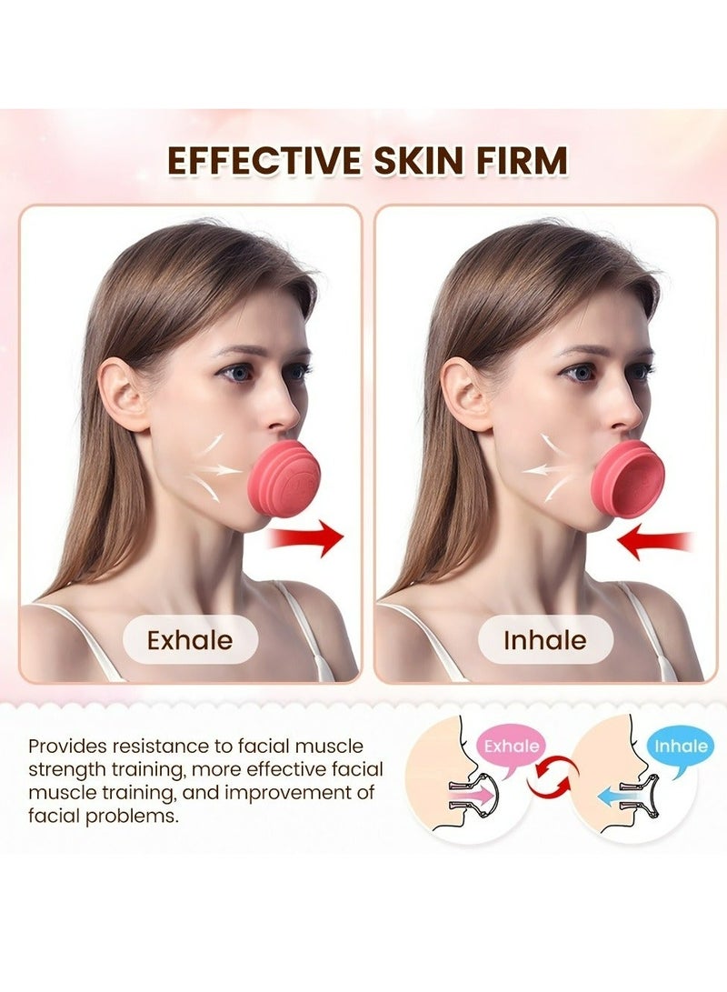 إسكدنيا 1-Pack Jaw Face Neck Toning Exerciser For Women, Face Lift Skin Firming V Shape Double Chin Exerciser Instrument - Image 2