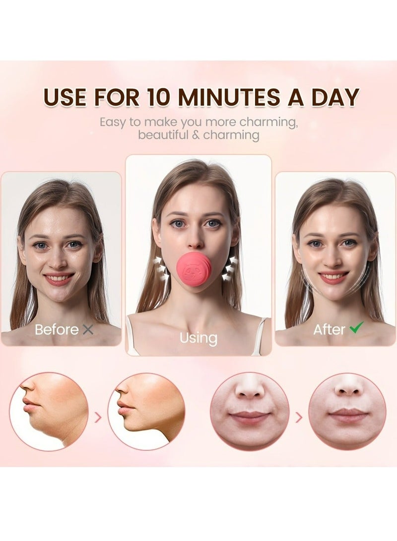 إسكدنيا 1-Pack Jaw Face Neck Toning Exerciser For Women, Face Lift Skin Firming V Shape Double Chin Exerciser Instrument - Image 3