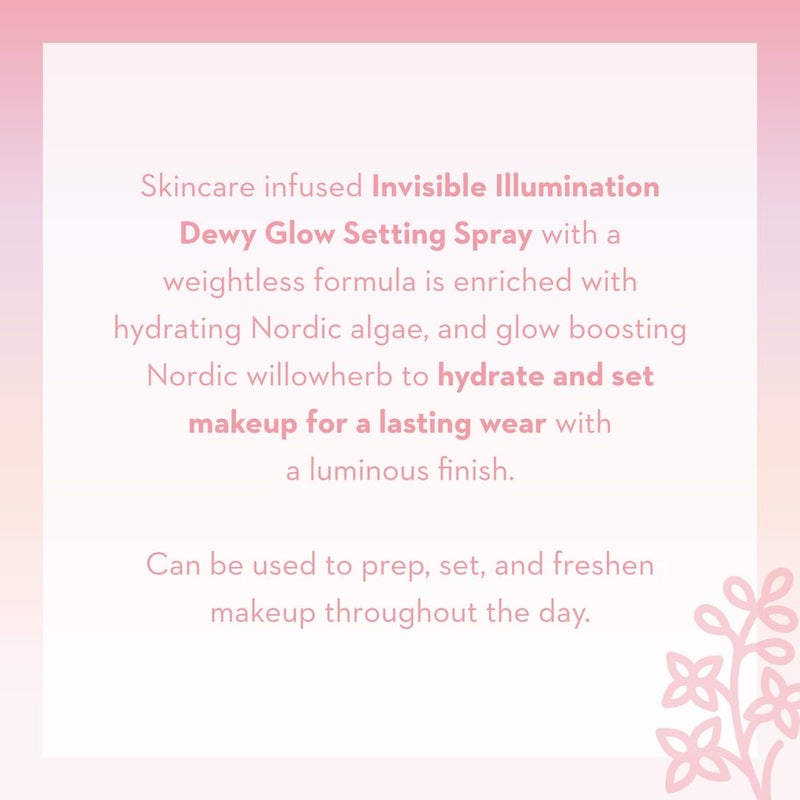 Lumene Invisible Illumination Dewy Glow Setting Spray - Facial Spray for All Skin Types - Makeup Primer & Dewy Setting Spray - Refreshing Face Mist (3.4 fl oz) - Image 4