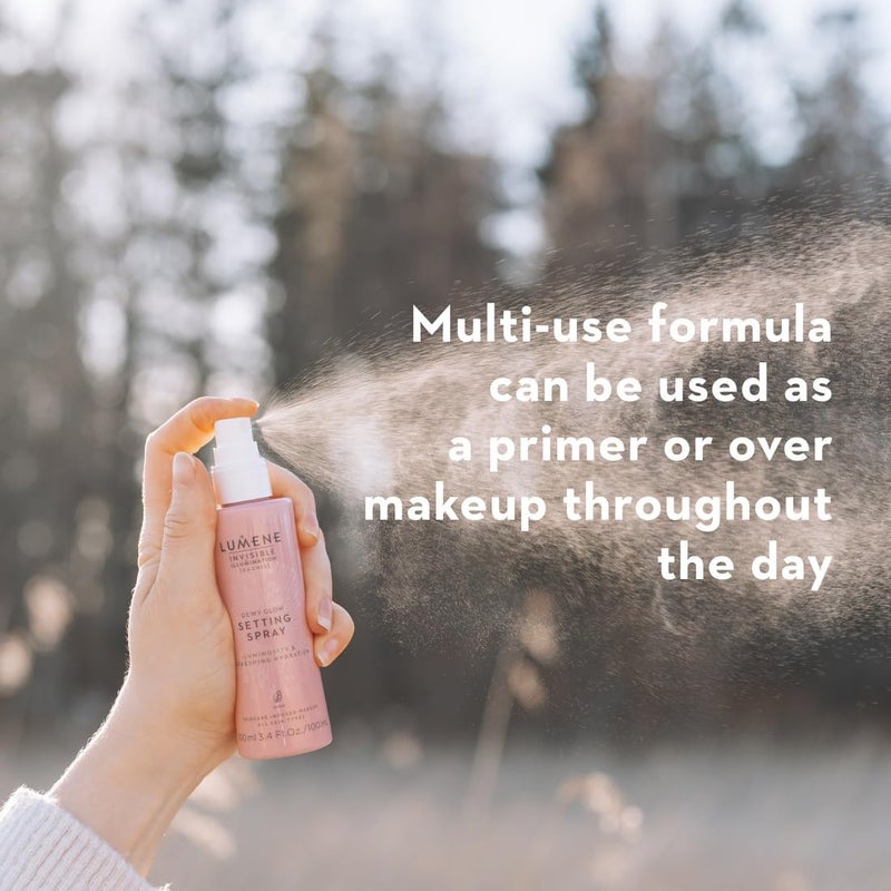 Lumene Invisible Illumination Dewy Glow Setting Spray - Facial Spray for All Skin Types - Makeup Primer & Dewy Setting Spray - Refreshing Face Mist (3.4 fl oz) - Image 3