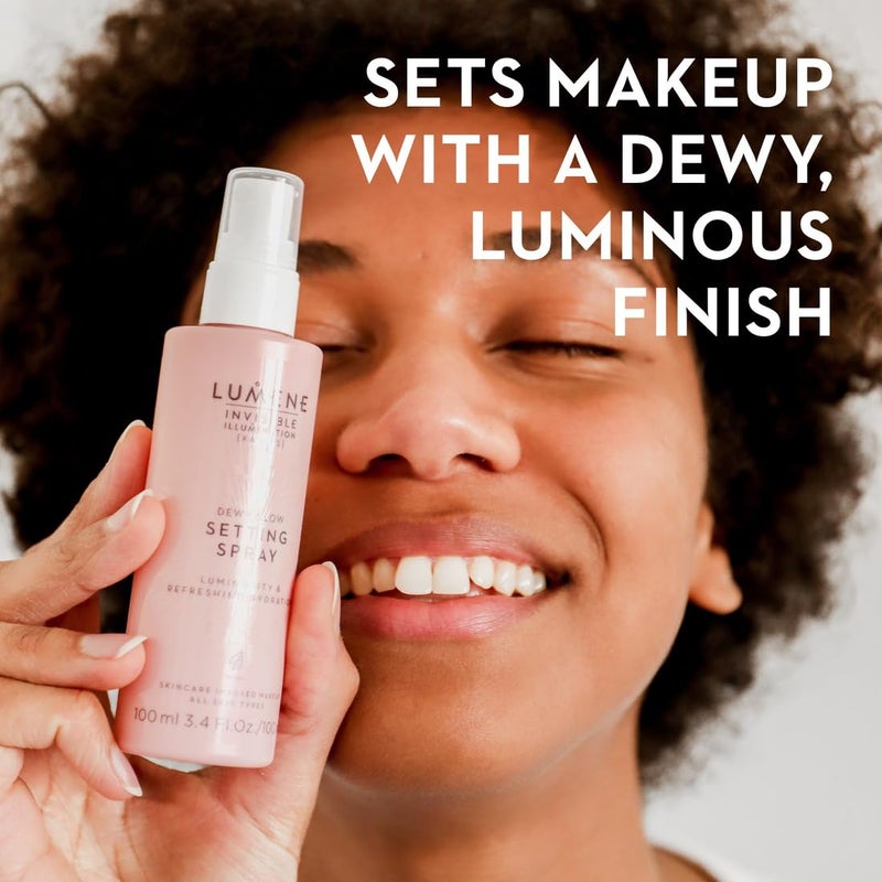 Lumene Invisible Illumination Dewy Glow Setting Spray - Facial Spray for All Skin Types - Makeup Primer & Dewy Setting Spray - Refreshing Face Mist (3.4 fl oz) - Image 2