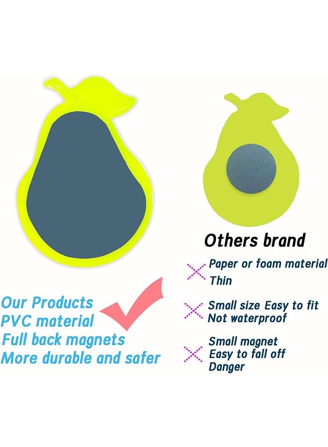 واي جيه طقم 10 مغناطيسات ثلاجة، مغناطيسات سبورة بيضاء على شكل فواكه كرتونية، إكسسوارات تزيين المنزل والمطبخ ونشاطات للأطفال - Image 2