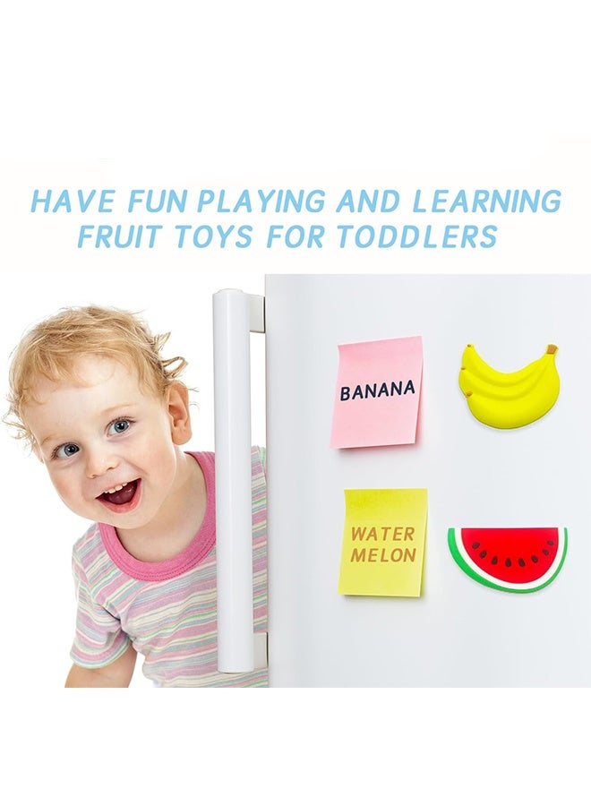 واي جيه طقم 10 مغناطيسات ثلاجة، مغناطيسات سبورة بيضاء على شكل فواكه كرتونية، إكسسوارات تزيين المنزل والمطبخ ونشاطات للأطفال - Image 5