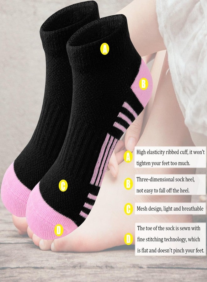 Bemeol Girls Socks 12 Pairs Ankle Socks Girls Athletic Cotton Sports Low Cut Sock for Little Big Kids(10-14 Years) - Image 5