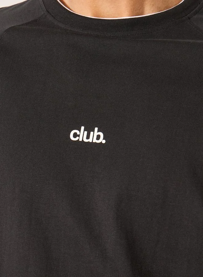 Styli Styli Oversized Minimal Crew Neck T-Shirt