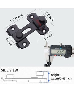 Y&D Heavy Duty Stainless Steel Flip Door Sliding Latch, Pack of 2  - Image 2