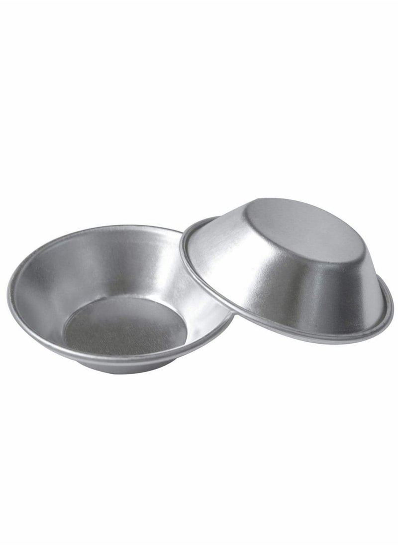 SYOSI 25 Pack Egg Tart Moulds Tiny Pie Tartlets Dessert Mould Pans Tin Puto Cup Bakeware Muffin Cupcake Cake Cookie Mould Baking Tool, Round Resuable Nonstick  - Image 2