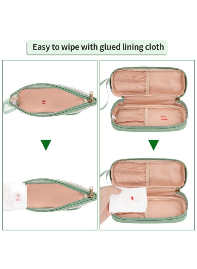 NAKODU Travel Makeup Bag, Clear Cosmetic Bag Make Up Organizer TSA Approved Toiletry Bag, Waterproof Pouch for Women Purse for Toiletries Accessories Brushes - Image 4