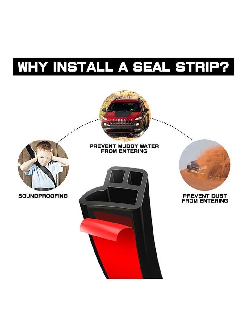 Generic Car Weather Stripping 5 M Car Door Seal Strip Auto Door Soundproofing Weatherstrip for L Shape Universal Self Adhesive Rubber Draft Seal Strip for Car Door Tailgate  - Image 4