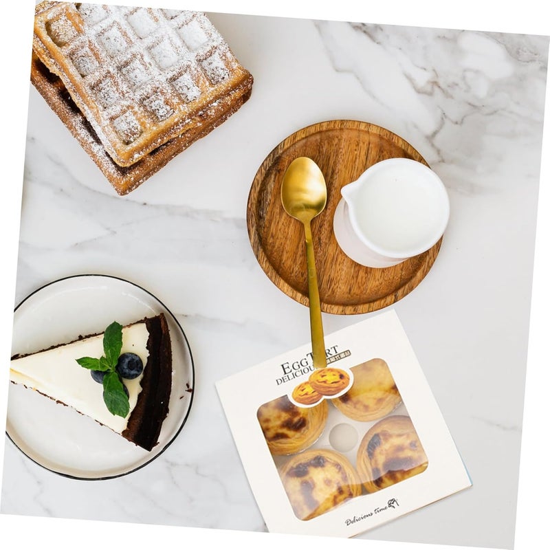 25pcs Egg Tart Packaging Boxes with Inner Tray Window Bakery Dessert Storage Containers for Baking and Takeout - Image 4