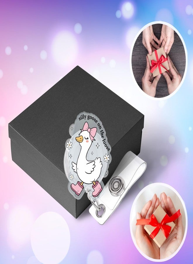 963RW Silly Goose On The Loose Badge Reel Retractable ID with Clip, Funny Nurse Badge Holder for Nurse Nursing Student CNA LPN RN MA Doctor Social Worker Gifts - Image 5
