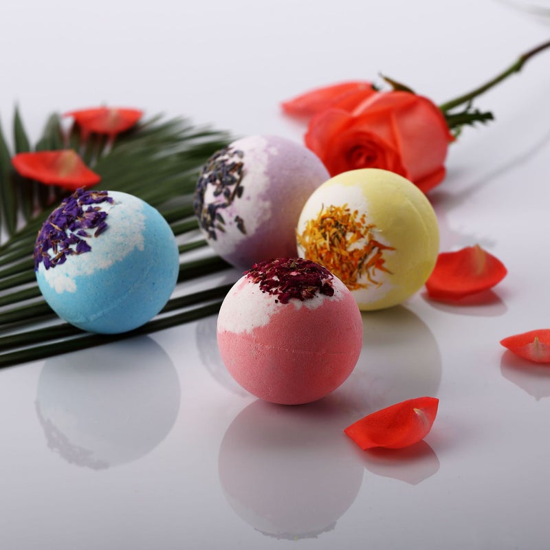 Dried Flower Bath Salt Ball Explosion Salt Bubble Bath Ball Essential Oil Bath Foot Ball Bubble Bomb - Image 4