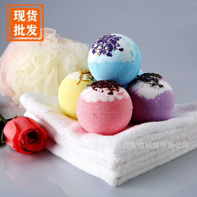 Dried Flower Bath Salt Ball Explosion Salt Bubble Bath Ball Essential Oil Bath Foot Ball Bubble Bomb - Image 2